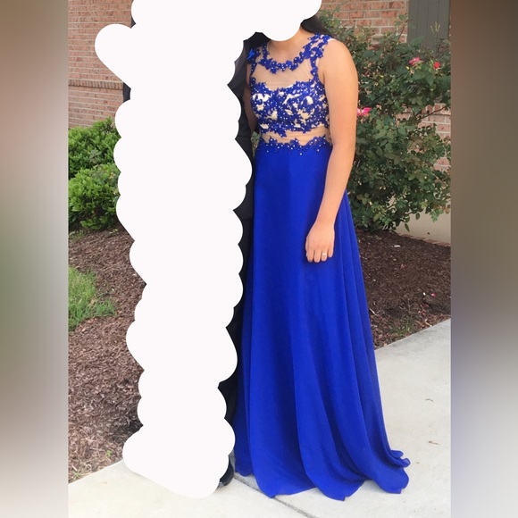 ‘Say Yes to the Prom’ Blue Long Dress - Picture 1 of 4